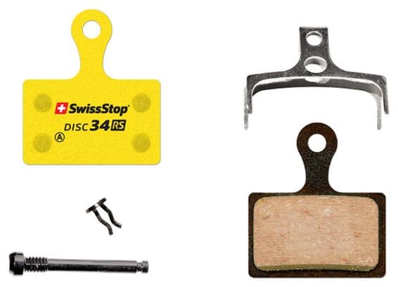 Paire de plaquettes organiques disc 34 RS - SwissStop - Peloton GP