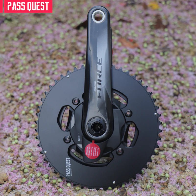 PASS QUEST Plateau 2x AERO Pour SRAM Force 107 BCD Quarq AXS 12V - Peloton GP