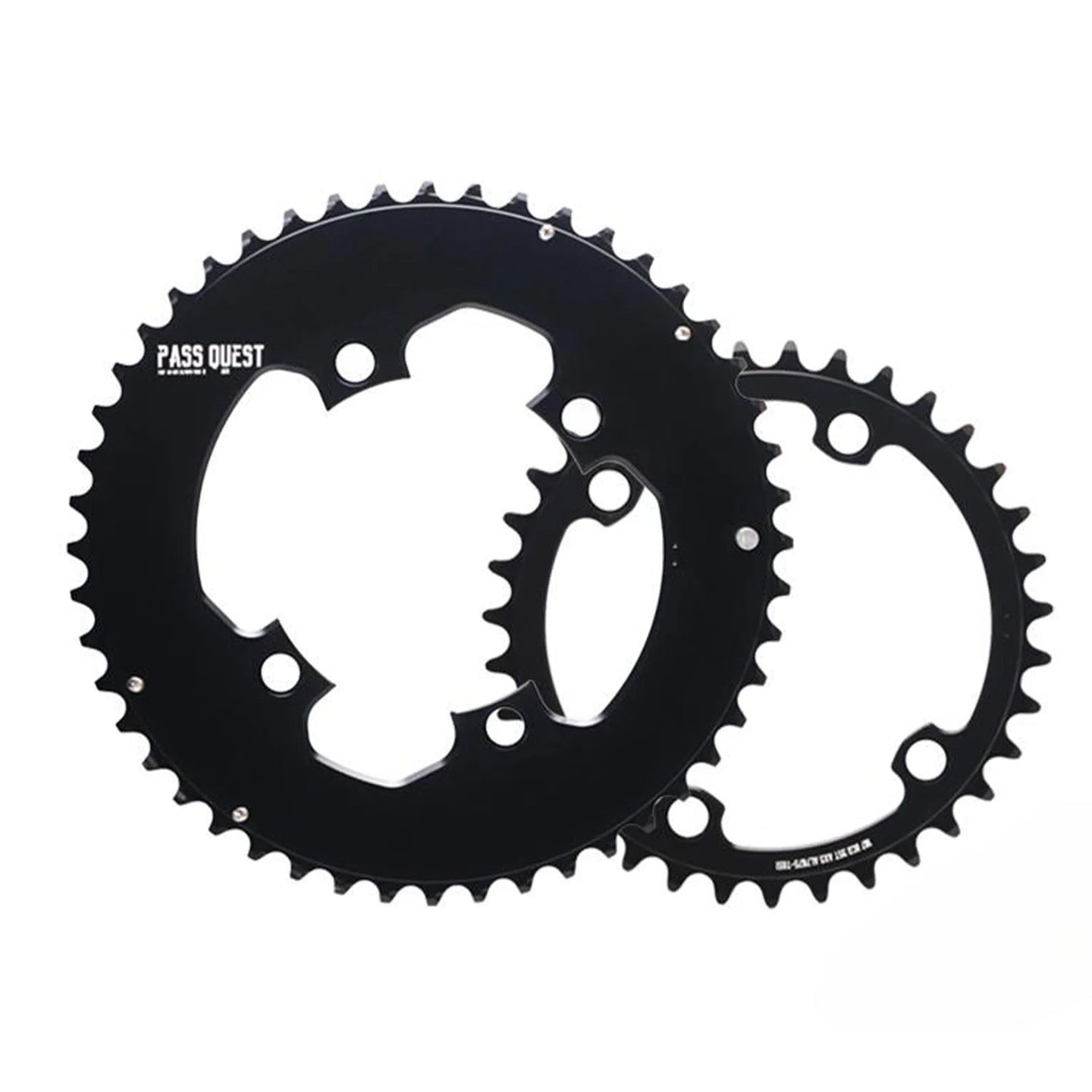 PASS QUEST Plateau 2x AERO Pour SRAM Force 110 BCD Quarq AXS 12V - Peloton GP