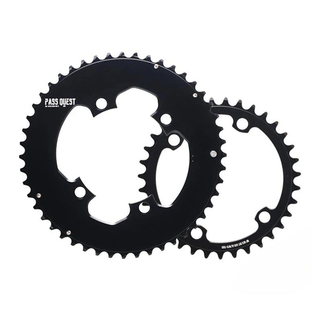 PASS QUEST Plateau 2x AERO Pour SRAM Force 110 BCD Quarq AXS 12V - Peloton GP