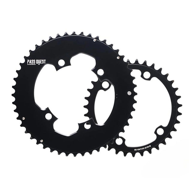 PASS QUEST Plateau 2x AERO Pour SRAM Force 110 BCD Quarq AXS 12V - Peloton GP