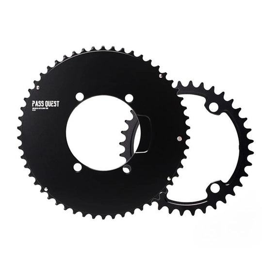 PASS QUEST Plateau AERO Double X110BCD 2X Pour SRAM AXS 12V – Noir - Peloton GP