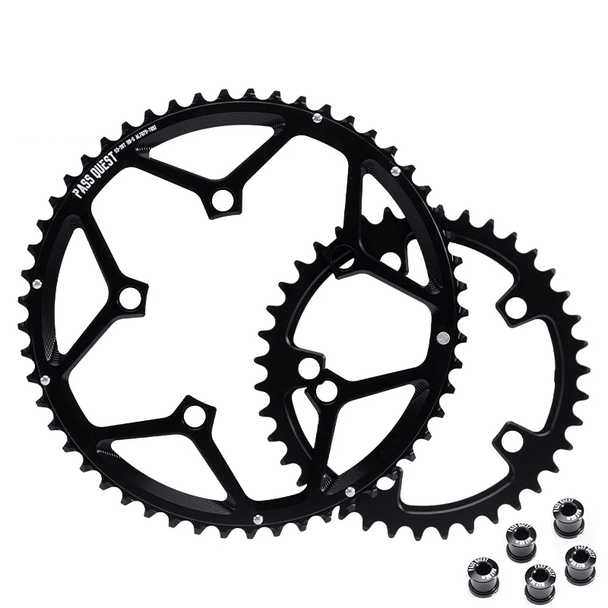 PASS QUEST Plateau Double Route Hollow 110 BCD 5 Branches 11/12 Vitesses - Peloton GP