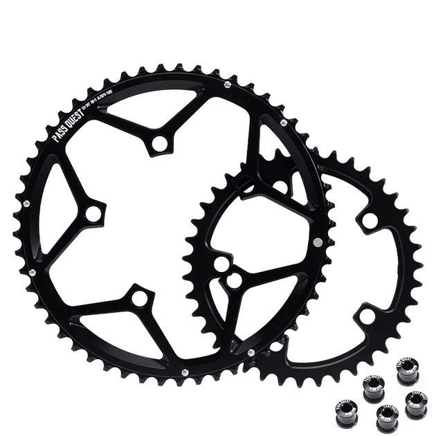 PASS QUEST Plateau Double Route Hollow 110 BCD 5 Branches 11/12 Vitesses - Peloton GP