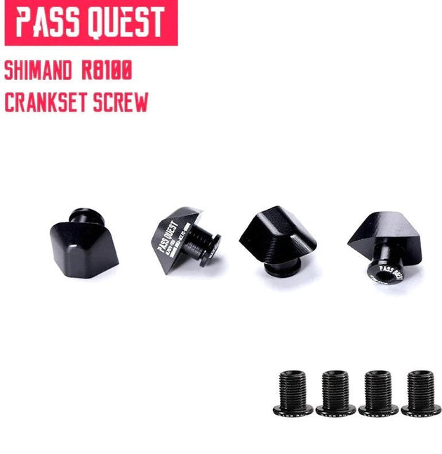 PASS QUEST Vis De Fixation Plateau 2x Pour Shimano R7000 / R8000 / R8100 / R9100 / R9200 - Peloton GP