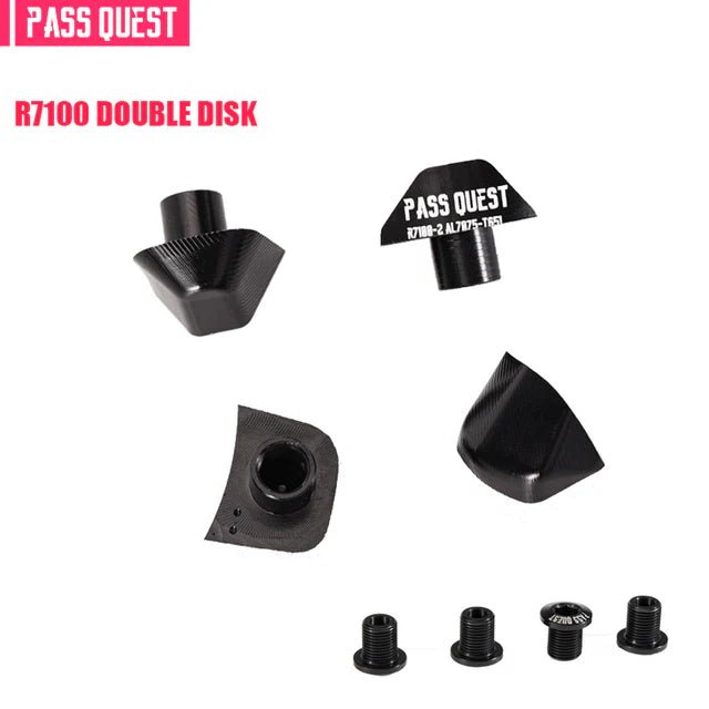 PASS QUEST Vis De Fixation Plateau 2x Pour Shimano R7000 / R8000 / R8100 / R9100 / R9200 - Peloton GP