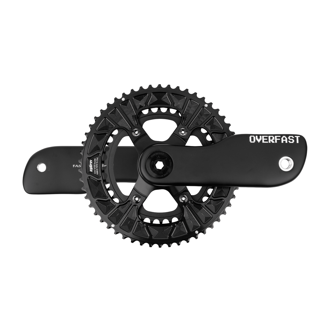 Pédalier Overfast Aerox Spider Cybrei Plateaux EVO - Peloton GP