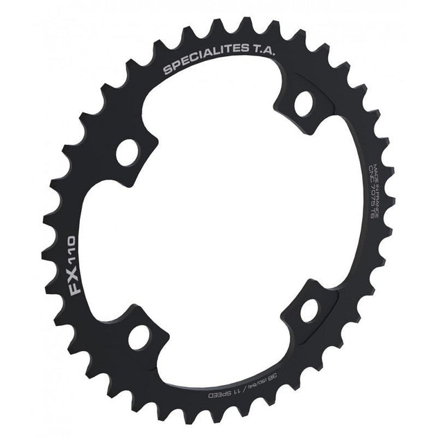 Plateau TA FX110 Intérieur – 110 mm – Aluminium 7075 T6 – 10/11V – Noir - Peloton GP