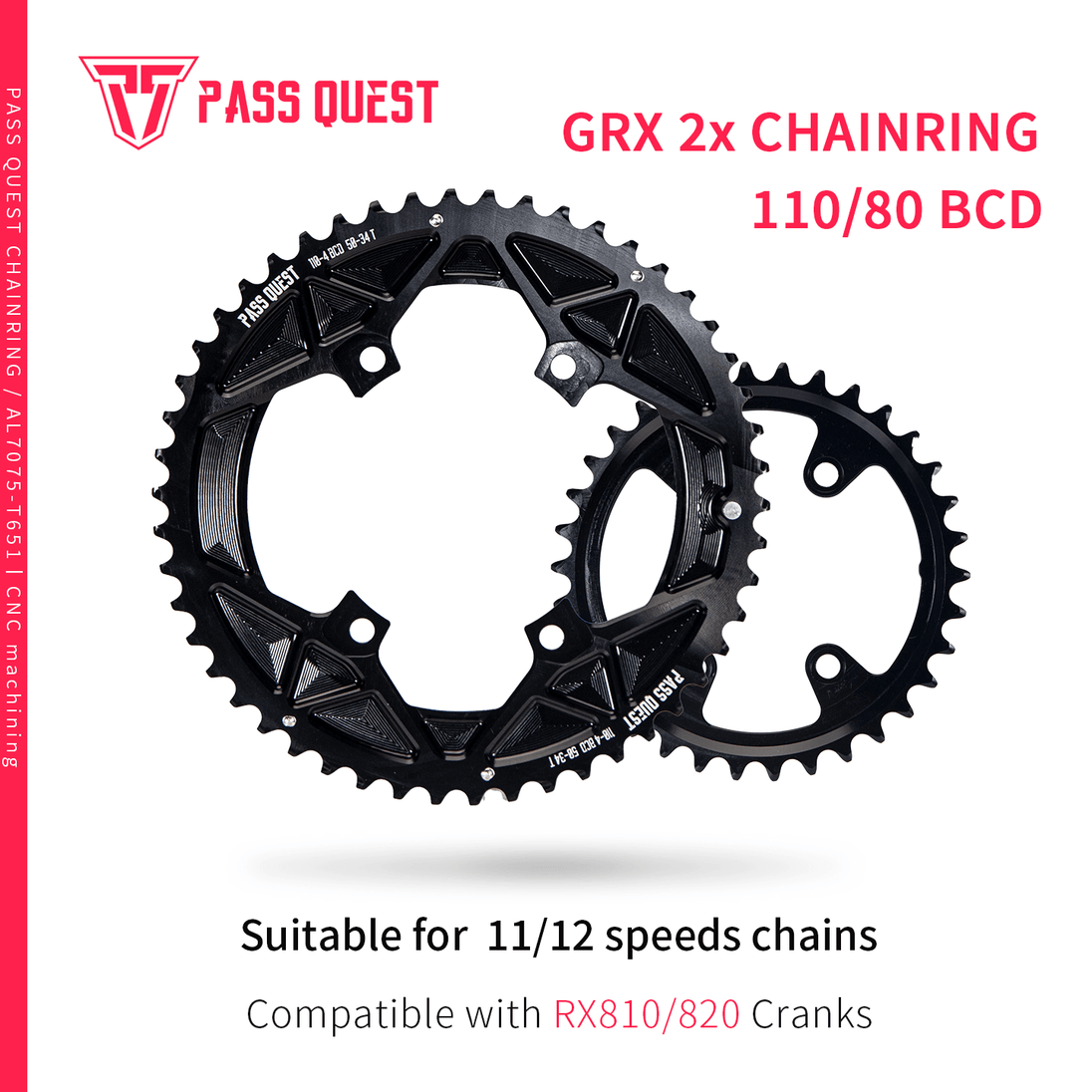 Plateaux gravel pour SHIMANO GRX 110 BCD - Peloton GP