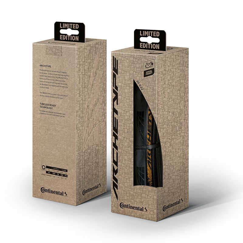 Pneu Continental Archetype TdF LTD 700x30C Tubeless Ready Souple Noir - Peloton GP