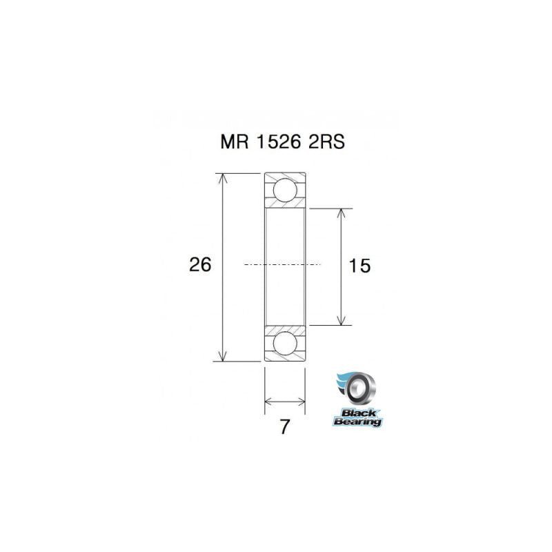 Roulement à billes BlackBearing B3 – 15x26x7 mm - Peloton GP