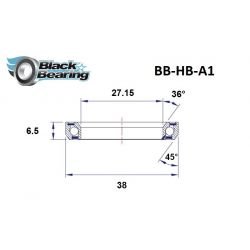 Roulement de direction A1 27.15 X 38 X 6.5 MM 36/45 - BLACKBEARING - Peloton GP