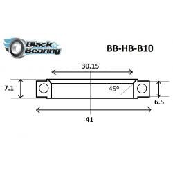 Roulement de direction B10 30.15X41X6.5/7.1 MM 45/90 - BLACKBEARING - Peloton GP