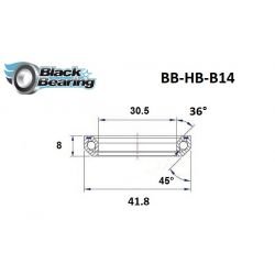Roulement de direction B14 30.5 X 41.8 X 8 MM 36°/45 - BLACKBEARING - Peloton GP