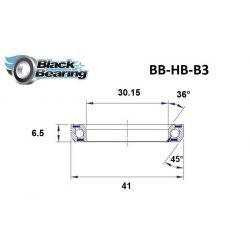 Roulement de direction B3 30.15 X 41 X 6.5 MM 36/45° - BLACKBEARING - Peloton GP