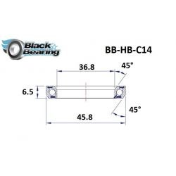 Roulement de direction C14 36.8 X 45.8 X 6.5 MM 45/45 - BLACKBEARING - Peloton GP