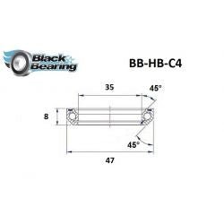 Roulement de direction C4 35 X 47 X 8 MM 45/45° - BLACKBEARING - Peloton GP