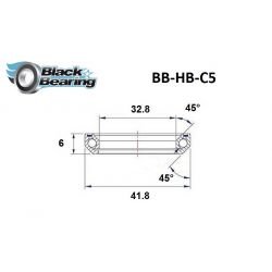 Roulement de direction C5 32.8 X 41.8 X 6 MM 45/45° - BLACKBEARING - Peloton GP