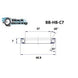 Roulement de direction C7 37 X 46.9 X 7 MM 45/45° - BLACKBEARING - Peloton GP