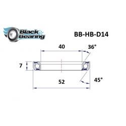 Roulement de direction D14 40 X 52 X 7 MM 36/45° - BLACKBEARING - Peloton GP