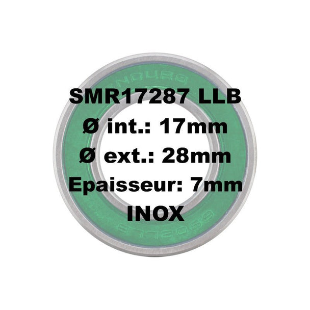 Roulement Enduro Bearings SMR17287 LLB 17x28x7 inox - Peloton GP