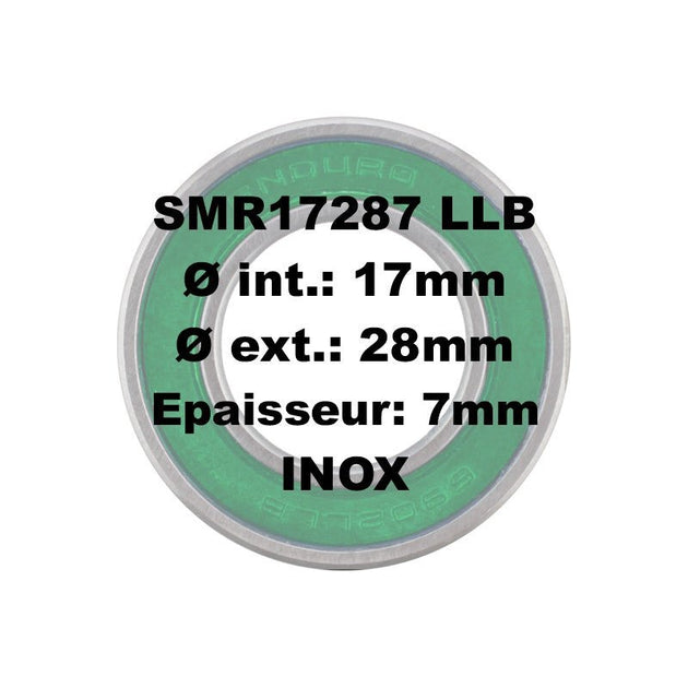 Roulement Enduro Bearings SMR17287 LLB 17x28x7 inox - Peloton GP