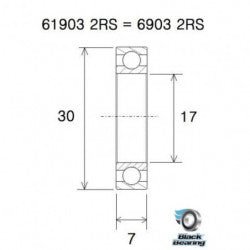 Roulement max 61903 - 2RS / 6903 - 2RS - BLACKBEARING - Peloton GP