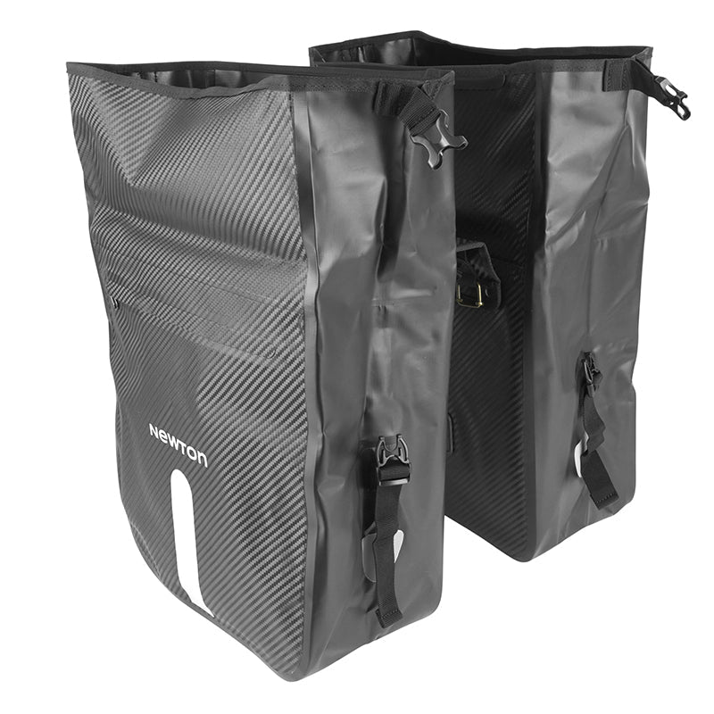 Sacoche arrière double CB-8090, 25 L, noir effet carbone - Peloton GP