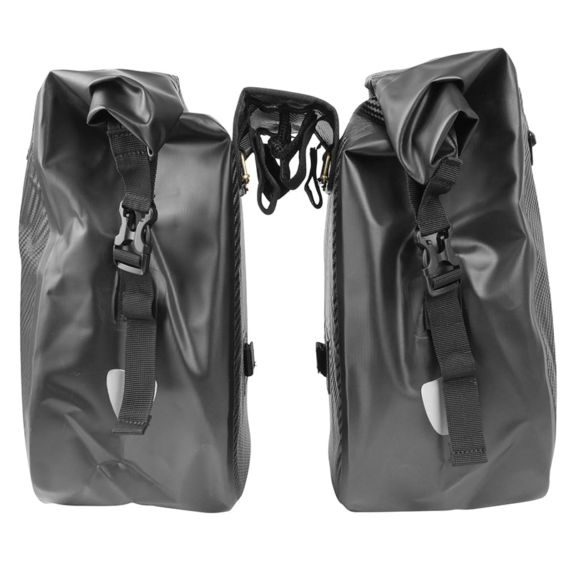 Sacoche arrière double CB-8090, 25 L, noir effet carbone - Peloton GP