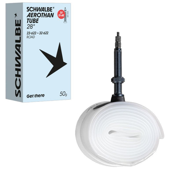SCHWALBE Chambre À Air TPU AEROTHAN SV15 28" Valve Presta 40 mm 23/32 - 622 - Peloton GP