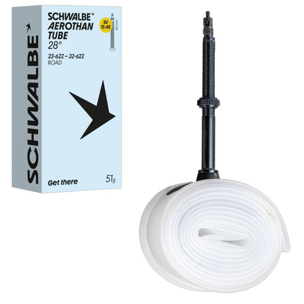 SCHWALBE Chambre À Air TPU AEROTHAN SV15 28" Valve Presta 60 mm 23/32 - 622 - Peloton GP