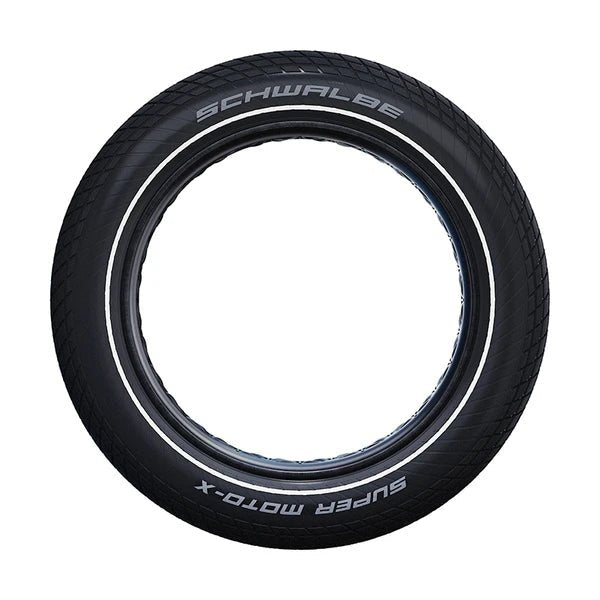 SCHWALBE Pneu VTT SUPER MOTO - X 20x4.00 (100 - 406) E - Bike Noir Reflex - Peloton GP