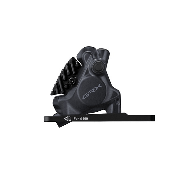 SHIMANO GRX ÉTRIER DE FREIN AVANT À DISQUE HYDRAULIQUE BR - RX410 - F – FLAT MOUNT – 2 PISTONS – NOIR - Peloton GP