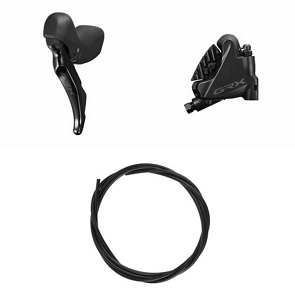 SHIMANO GRX Kit Frein À Disque Hydraulique ST - RX400 / BR - RX400 Gauche Avant 1000 mm Résine Avec Ailette - Peloton GP