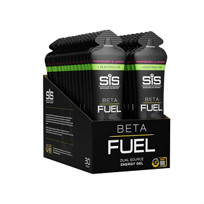 SIS Beta Fuel + Electrolyte Gel – Framboise & Citron – Boîte de 30 x 60 ml - Peloton GP