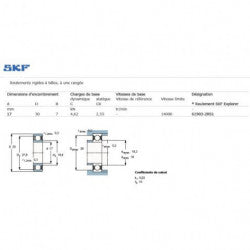 Roulement à Billes SKF 61903-2RS1 / 6903-2RS1 - Expertise et Qualité
