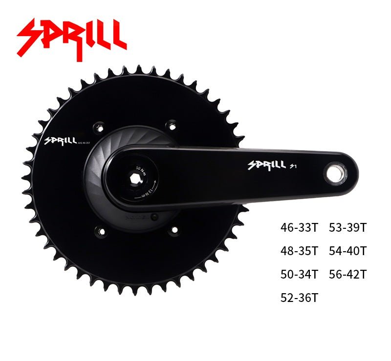 SPRILL Pédalier Carbone Avec Capteur XCADEY Et Plateau AERO Intégré - Peloton GP