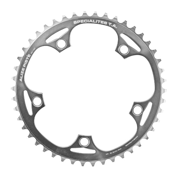 TA plateau piste 46 dents BCD 130 mm argent - Peloton GP