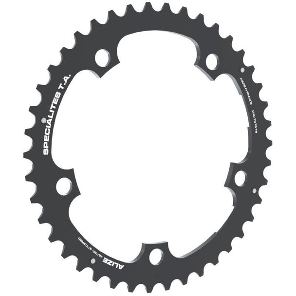 TA Plateau Route Alizé Intermédiaire – 130 mm – 9/10V – Noir - Peloton GP