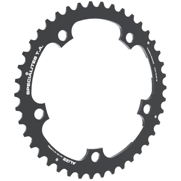 TA Plateau Route Alizé Intermédiaire – 130 mm – 9/10V – Noir - Peloton GP