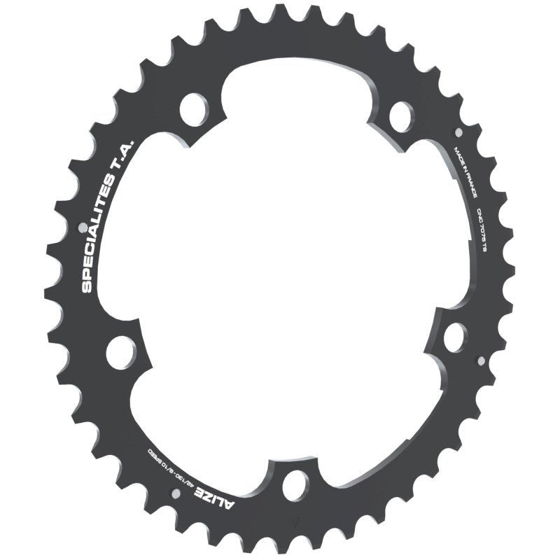 TA Plateau Route Alizé Intermédiaire – 130 mm – 9/10V – Noir - Peloton GP