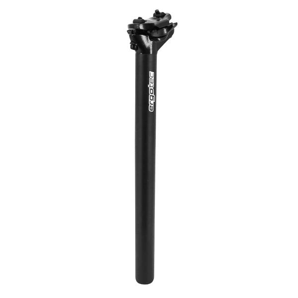 Tige de selle Ergotec ATAR aluminium noir 27,2 mm 350 mm recul 15 mm - Peloton GP