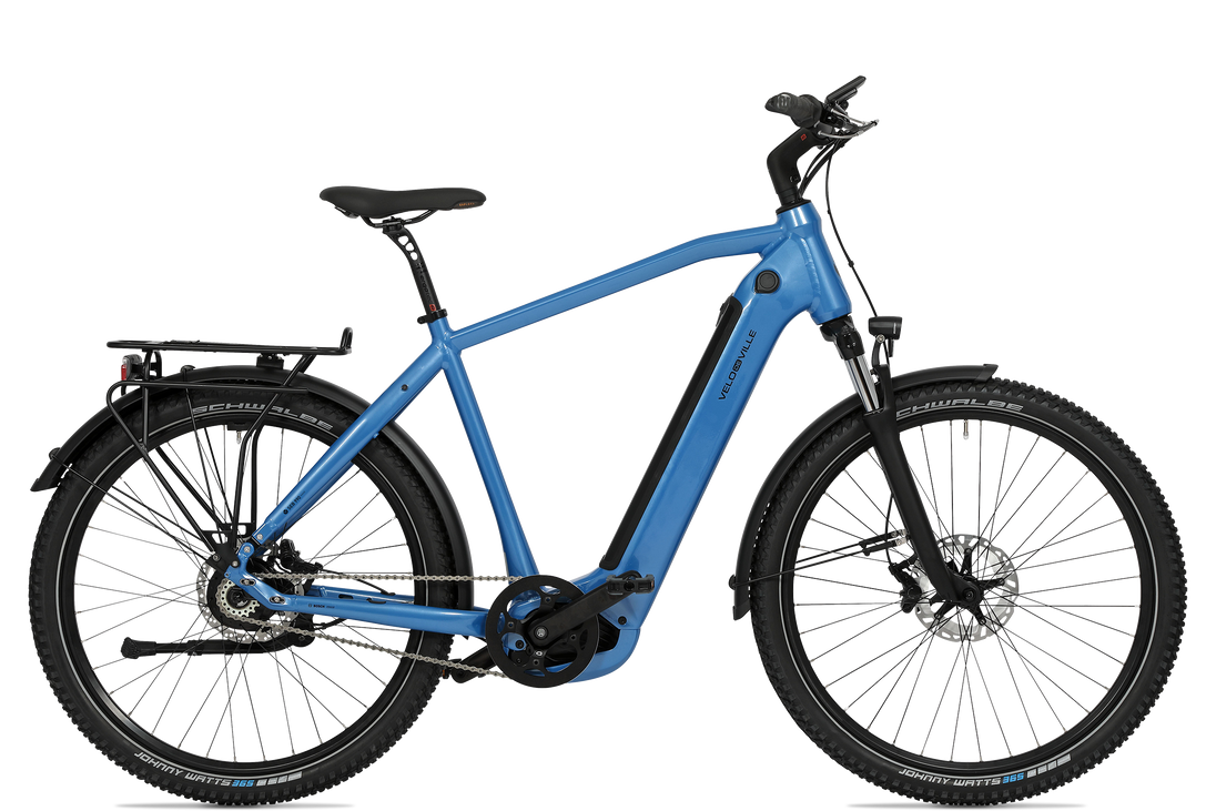 Vélo de ville SEB PURE RANGE - VAE SUV longue autonomie, cadre Diamant, coloris violet