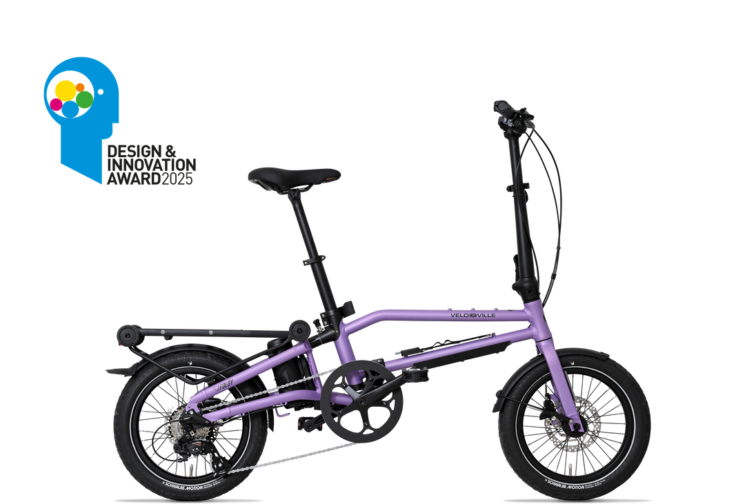 Vélo de ville E-FOLDY - VAE pliant moteur Mahle, coloris violet