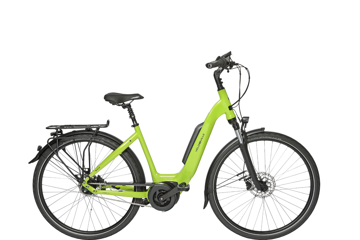 Vélo de ville AEB CLASSIC - VAE trekking Bosch, cadre Wave, coloris rouge