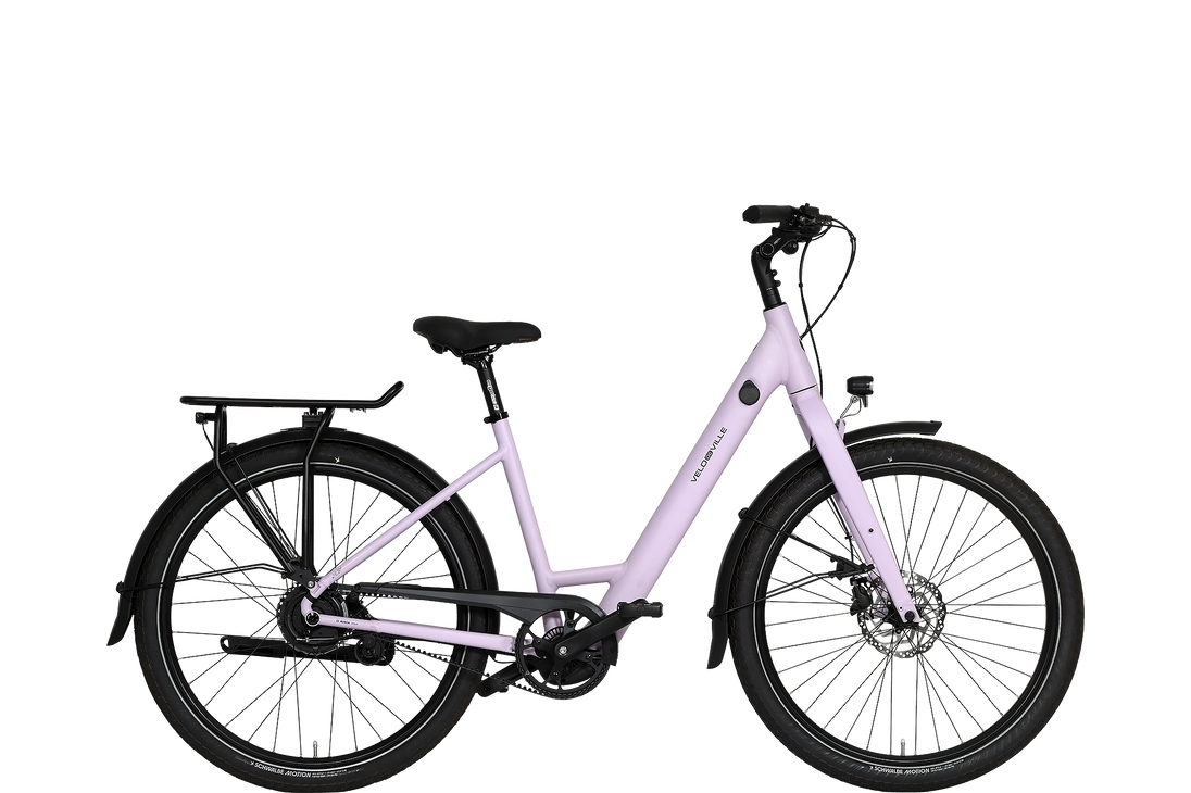 Vélo de ville HUBe Anniversary - VAE urbain édition spéciale, cadre Wave, coloris rouge