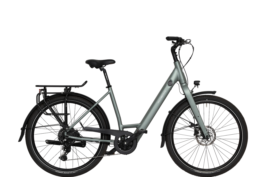 Vélo de ville HUBe - VAE urbain léger, cadre Wave, coloris rouge