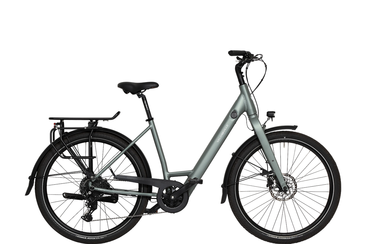 Vélo de ville HUBe - VAE urbain léger, cadre Wave, coloris rouge