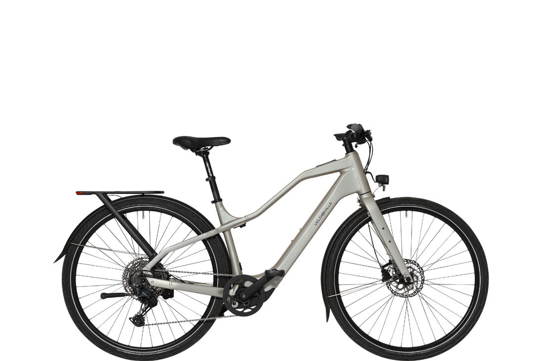 Vélo de ville REVO-C - VAE urbain DJI Avinox, cadre Trapèze, coloris rouge