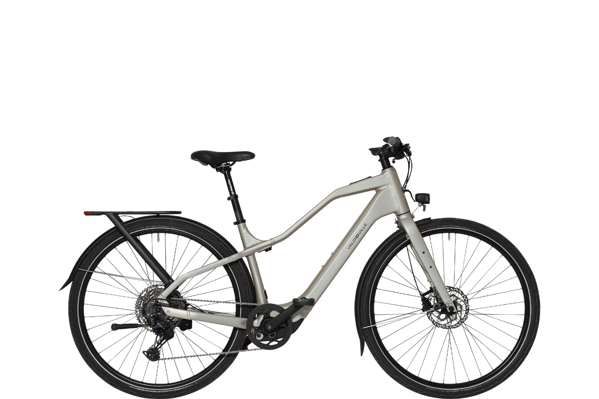 Vélo de ville REVO-C - VAE urbain DJI Avinox, cadre Trapèze, coloris rouge